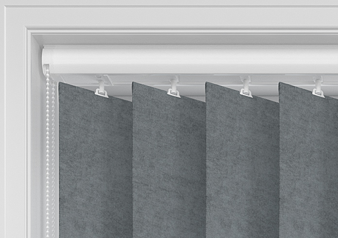 Flori Faux Suede (Blackout), Moody Grey - Vertical Blind - Image 10